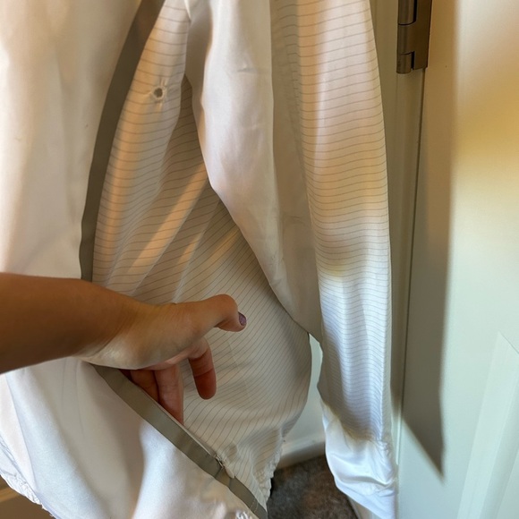 Kiwi Kate white athletic windbreaker jacket - Picture 3 of 5